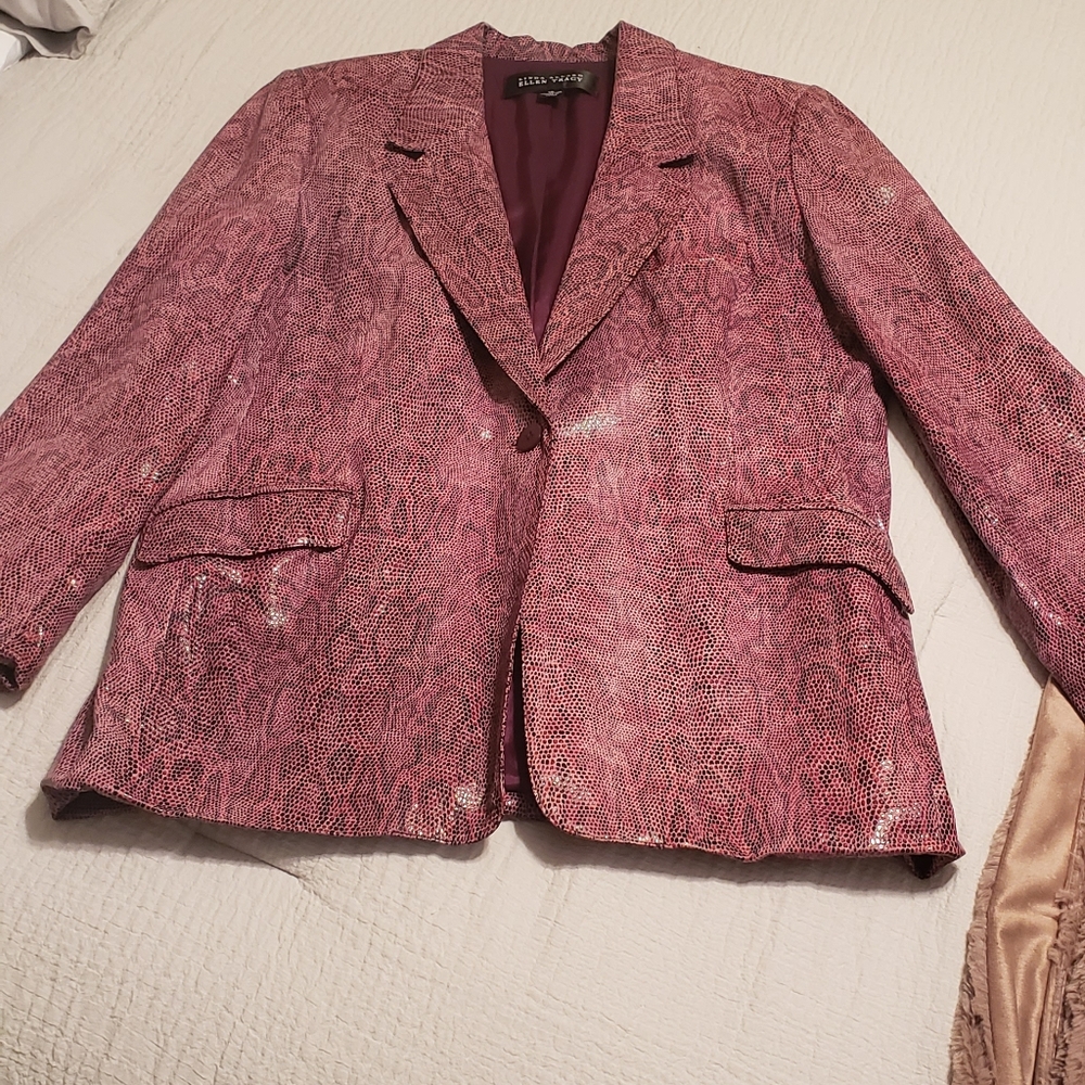 Linda Allard Ellen Tracy Leather jacket